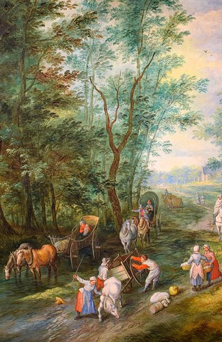 "Fairytale Landscapes with Figures in the Forest"